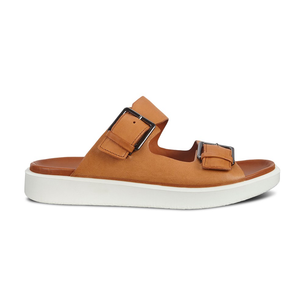 ECCO Mens Slides Brown - Flowt Lx - BUL-698071